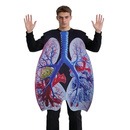 Déguisement de poumon cosplay adulte combinaison d'anatomie claire