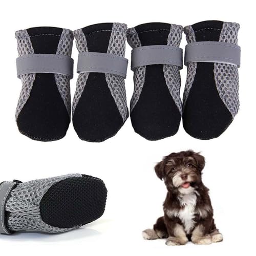 Dog Boots L/Black Pack of 4