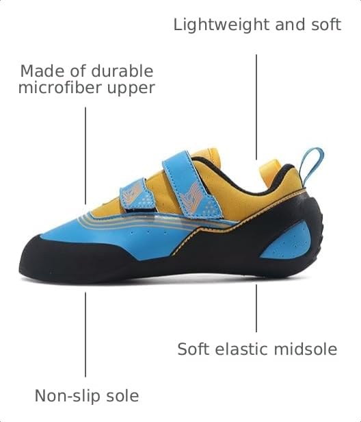 Image of Climbing Shoes Mens Light Anti-Slip Indoor Outdoor Rock Climbing Sneaker for Beginners Professional Climbers