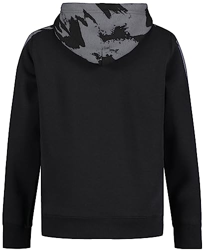 Under Armour Boys' Outdoor Hoodie, Large Front Pocket, Quick-Drying & Lightweight, Black-Plume Sleeve2