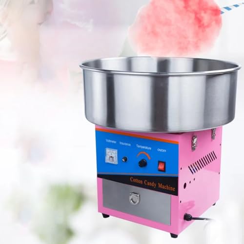 RayGenius Zuckerwatte-Maschine Kommerzielle Zuckerwatte-Maschine Gas Elektrische Zuckerwatte-Maschine Mit Edelstahl-Tablett FüR Geburtstage Partys Feiern.