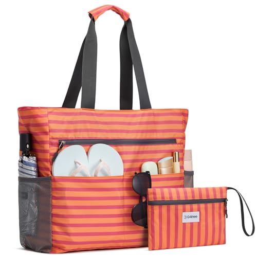 Image of G4Free Beach Bag, Waterproof Sandproof Beach Tote Bag, Large Capacity Foldable for Women