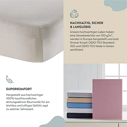 Spannbettlaken 140×200 cm aus 100% Baumwolle von NECO’S home