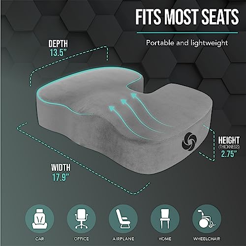Image of Samsonite SA5451 Orthopedic Cushion Helps Relieve Pain 100% Pure Memory Foam Fits Most Seats