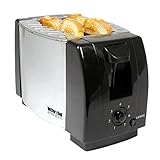 Better Chef Economic 2-Slice Toaster | Darkness Control | Crumb Tray | Fits Bagel Slice (Chrome)