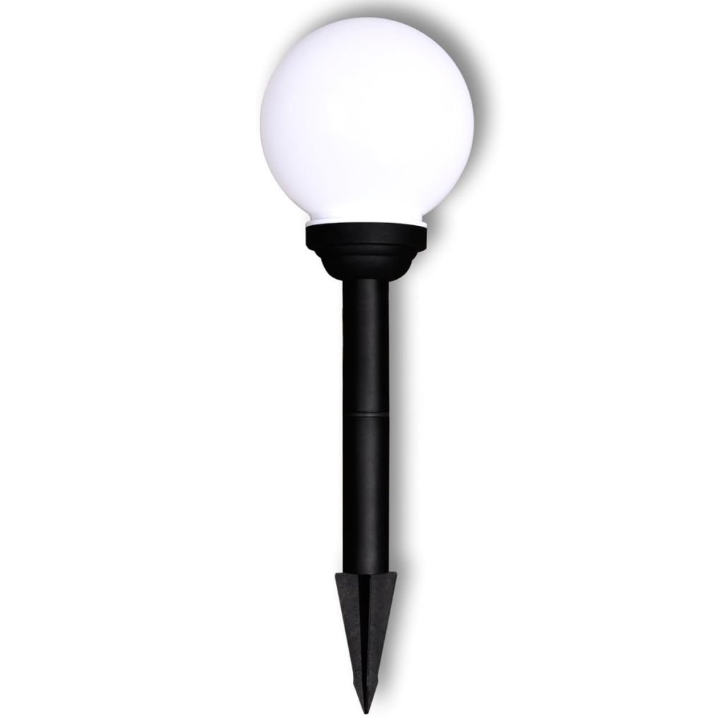 Tidyard 4 pz Lampioni Solari LED Giardino Rotondi 15 cm con Picchetto,Faretti Solari da Giardino,Luci da Esterno Energia Solare