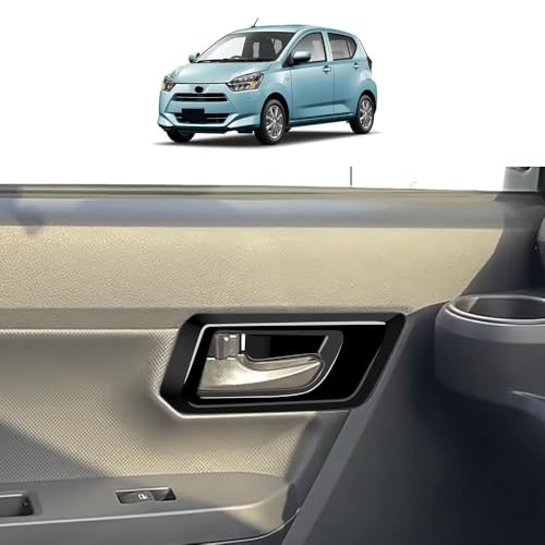 For �~���C�[�X Mira e:S LA350S/LA360S��p�C���i�[�h�A�n���h���{�E���t���[�� �h�A�n���h���t���[���J�o�[ �f�R���[�V�����X�e�b�J�[ �v���e�N�^�[ ���h�~ �������� �J�X�^���p�[�c ABS�f�� 2P�~���A�N�Z�T���[ (�u���b�N)