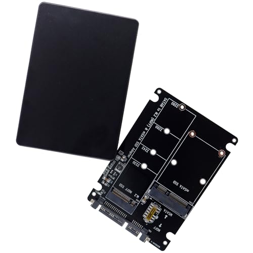 Adaptador mSATA SSD a SATA III 2.5" 7mm Negro miniatura 2