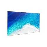Klarstein Wonderwall Air Art - Calefactor bajo consumo, Calefaccion electrica en Panel radiante infrarrojo 600W, Cristal carbono, IR ComfortHeat, Ideal alergicos, Termostato, 60 x 101cm, Diseño Playa