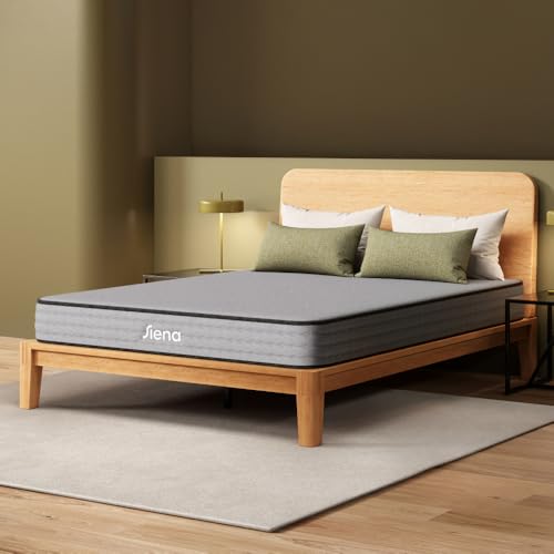 Image of Siena 8 inch Essential Hybrid Queen Mattress - Medium Firm - Memory Foam & Innerspring System - 180-Night Trial - Pressure-Relief - Mattress in a Box
