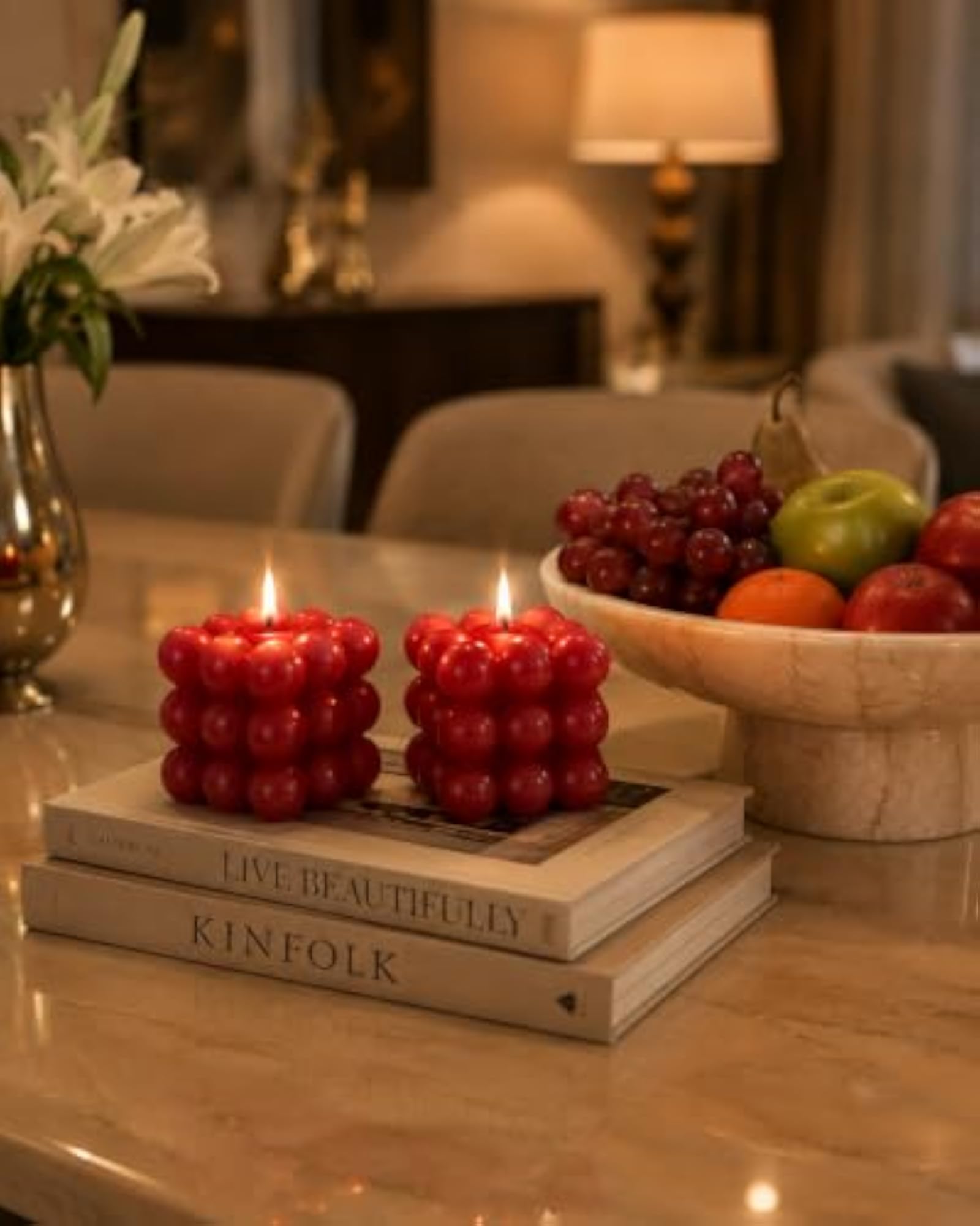 Bubble Candle for Gifting (Red)