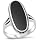 CHOOSE YOUR COLOR Sterling Silver Large Long Oval Ring