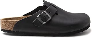 Birkenstock Unisex Boston Black Oiled Leather Clogs 41 R (US Men's 8-8.5 / US Women's 10-10.5) Price In India