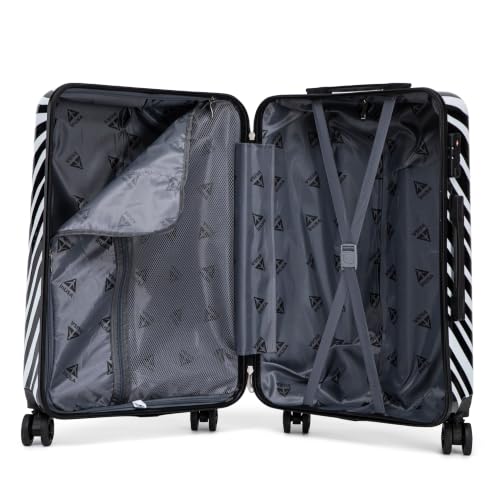 Image of InUSA Zebra Print 28-Inch Hardside Spinner Luggage Lightweight & TSA Lock