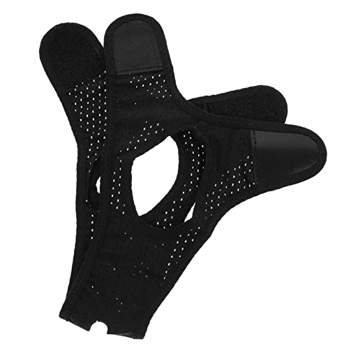 HOUDERCO Correa De Barbilla Antirronquidos Transpirable Para Adultos, Diseño Triangular Negro, Soporte Mandibular Flexible, Solución Eficaz Para Dormir Sin Ronquidos, Uso Nocturno Para Control De