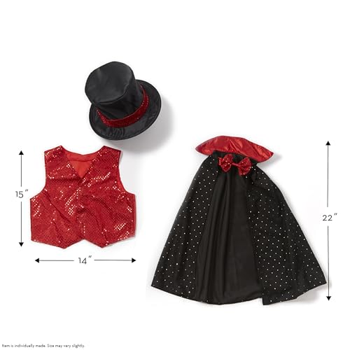 Melissa & Doug Déguisement Magicien, Costume pour filles et garçons avec accessoires,Jeu de rôle,Jouet créatif, Cadeau pour enfants 3+, Parfait pour halloween ou carnaval
