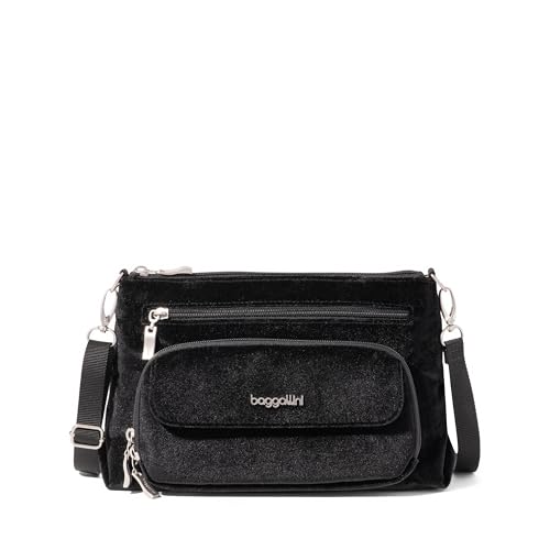 Image of Baggallini Original Everyday 11x7.5 Crossbody Bags Rfid Protected Lightweight Nylon Zippered Travel Purse