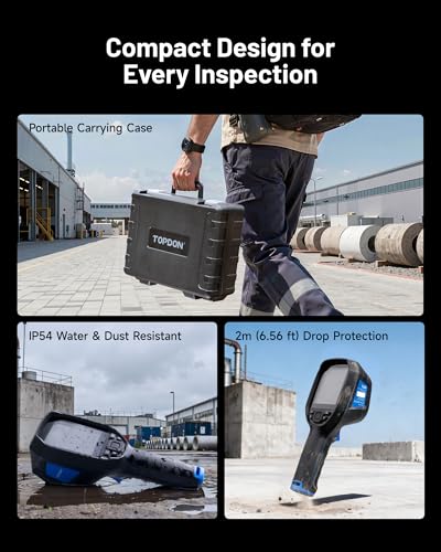 Image of TOPDON TC005 3.5 inch Dual-Lens Thermal Imaging Camera, 512 x 384 TISR Resolution, with 2MP Visual Light Camera, 8-Hour Battery Life Handheld Infrared Imager, -4F~1022F