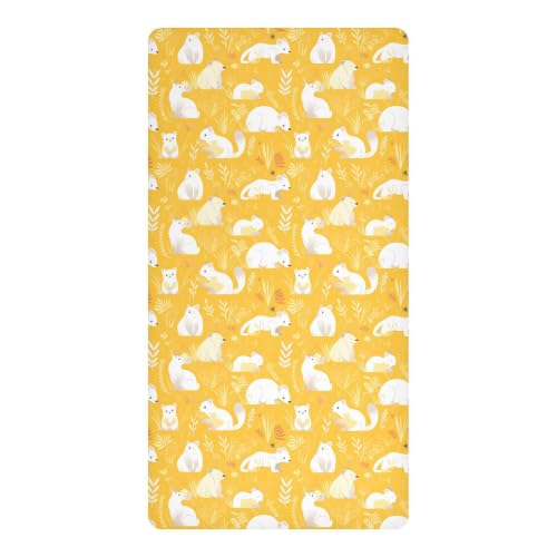 Drap-housse berceau imperméable protège-matelas palmier jaune - 2