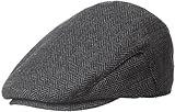Kids Classic Herringbone Tweed Flat Cap Wool Blend Newsboy Ivy Hat for 5-9 Years Old Dark Gray