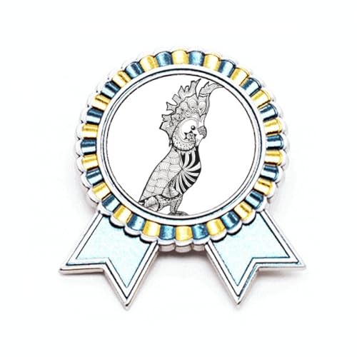 Broche perroquet oiseau exotique taille M en métal pour sublimer vos vestes