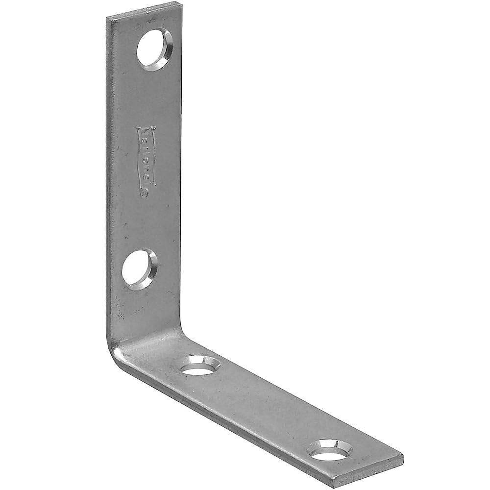 Équerre plate 2-1/2 x 5/8 pouces en acier zingué National Mfg pour assemblage