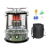 Petroleum Terrassenheizer,Nicht-elektrisches Heizgerät - Höhenverstellbarer Campingheizer - Für Bereich Zimmer Badezimmer Geschäft Camping Garage Außenbereich Terrasse Innenbereich Angeln