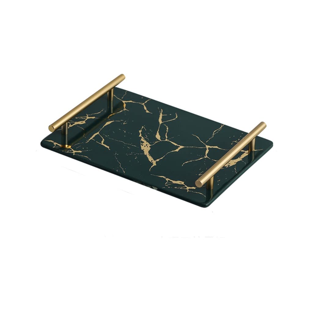 Plateaux de texture de marbre doré pour coiffeuse et bain