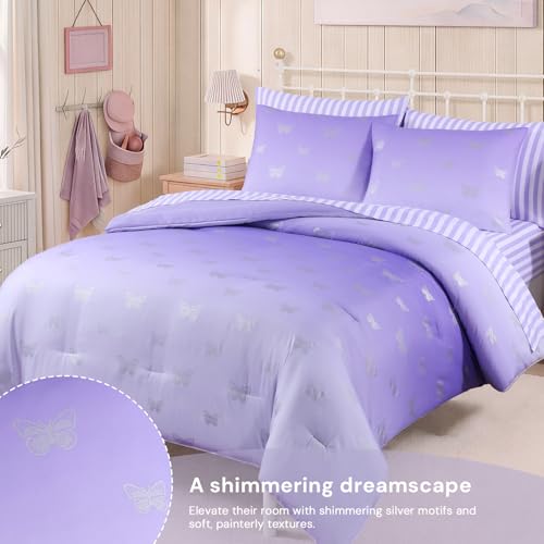 Image of Queen Comforter Set with Sheets for Girls-7 Pieces Queen Bedding Sets