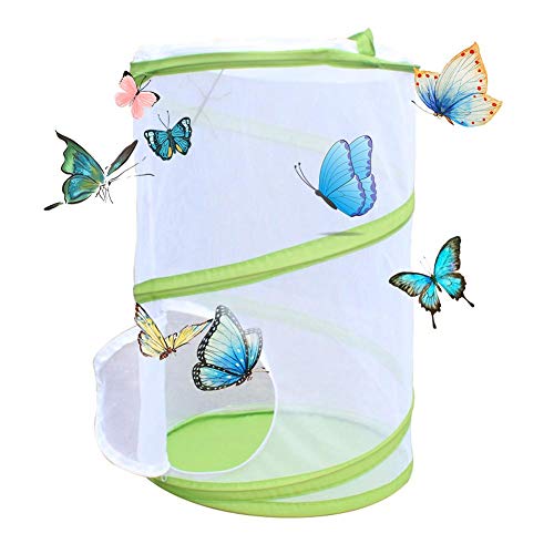 Sponsi Large Size Collapsible Insect and Butterfly Habitat Net, Outdoor Garden Insect Breeding Feeding Observation Net for Kids Raising Insects Outdoor Activities