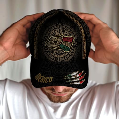 Image of Mexico Hats for Men, Mexico Baseball Cap, Mexican Hat, Mexican Flag Hats