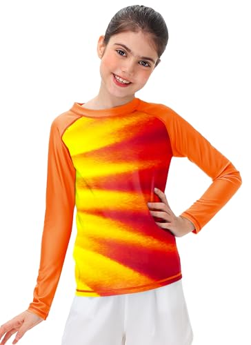Image of Remimi Unisex Kids Rash Guard Long Sleeve SPF 50+ Tie Dye Sun Shirt 3-12 Years
