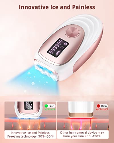 ZKMAGIC Haarentfernung Laser Mit Gefrierfunktion 999.000 Leichte Impulse, Schmerzfreie IPL Geräte Haarentfernung Körper für Körper und Gesicht - Image 3