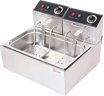 Kiran Enterprise Stainless Steel Electric 16 Liter Deep Fryer for Restaurant and Kitchen and commercial Use