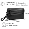 Sotala Herren Handgelenktasche XXL Echtleder Handtasche Geldbörse mit Reißverschluss – Dokumententasche mit Handschlaufe Organizer/Clutch Reise, Business & Freizeit-Tasche für Männer Schwarz #1