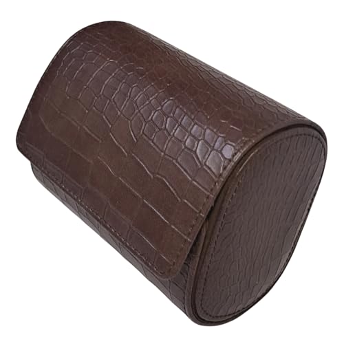 Image of essart Luxury Watch Roll Case - Travel Watch Organizer for 2 Watches | PU Leather Portable Gift Box for Watch Collectors