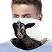 VTCTOASY Cute Black Goat Animal Neck Gaiter Personalized Soft Windproof Face Covers Cozy Winter Neck Warmer Gator Scarfs Multipurpose Fashion Breathable Bandana Face Mask Scarf for Adult