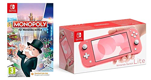 Nintendo Switch Lite - Coral + Monopoly (Code in Box) (Nintendo Switch)