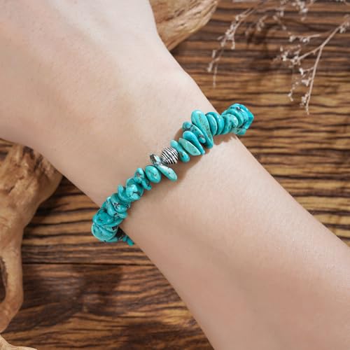 Image of Plumiss Women Boho Handmade Natural Stone Crystal Leather Bead Wrap Bracelets Collection