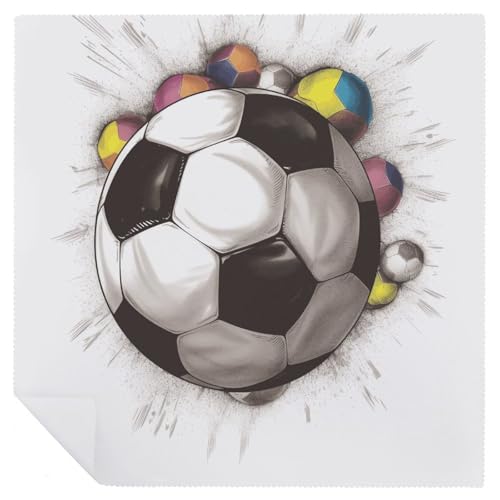 Servilletas De Tela Con Estampado De Fútbol Pack De 4 miniatura 6