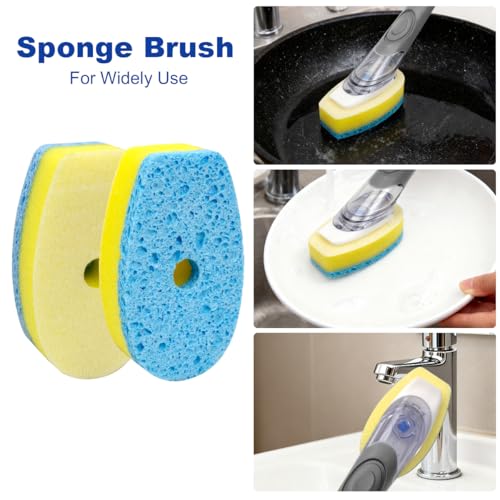 Image of CELOX Dish Sponge with Handle, Non-Scratch Soap Dispensing Dishwand