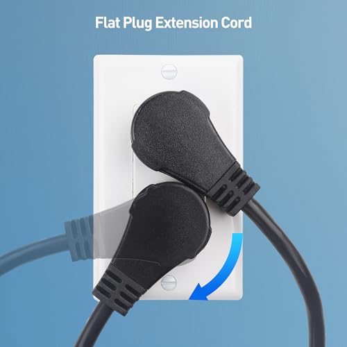 Cable Matters Extensión de Corriente 3 Tomas 1 Pieza Negro Modelo 400142-BLK-1x2 miniatura 3