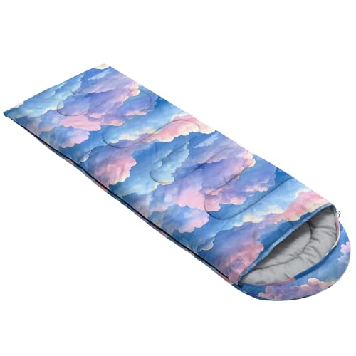 Image of QOOMO Axolotl Cute Camping Sleeping Bags,3 Season Warm & Cool Weather,Lightweight,Waterproof Sleeping Bags for Adults & Kids,Traveling,and Outdoors