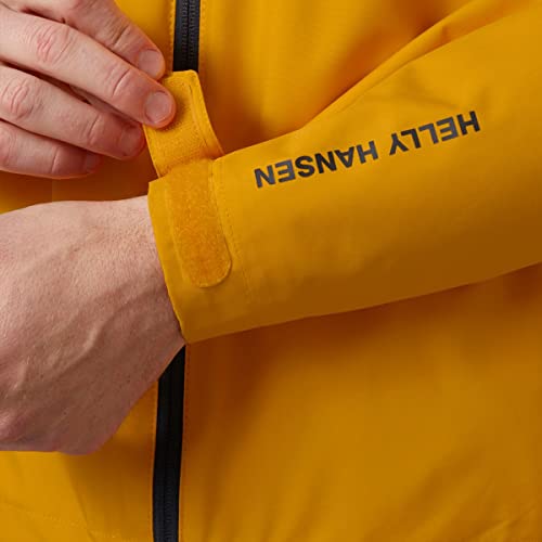 Image of Helly-Hansen mens Crew Midlayer Fleece Lined Waterproof Windproof Rain Jacket