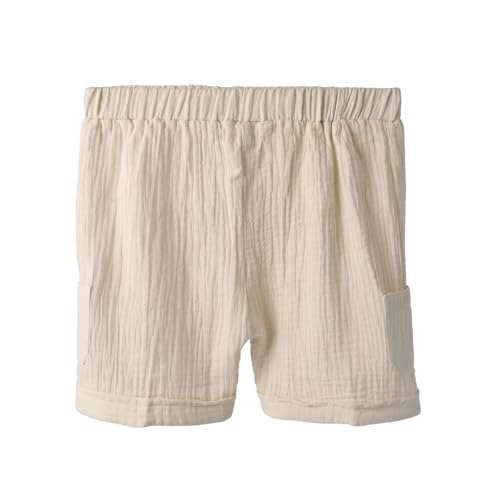 Image of Bold N Elegant Kids Linen Solid Shirt & Shorts Co-Ord Set|Stylish Party Short-Sleeve Shirt With Bow & Comfy Shorts|Cool & Comfortable Summer Wear