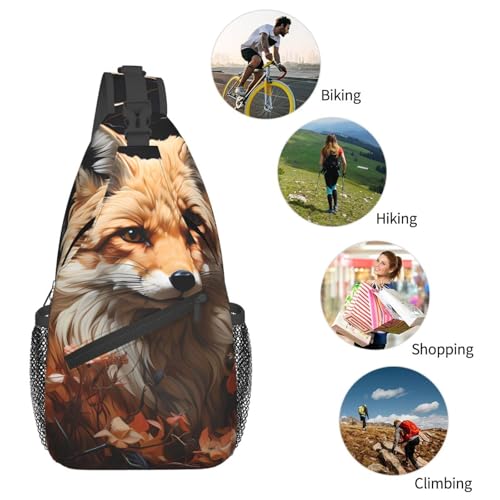 Mochila Unisex con Estampado Fox and Flowers Liviana y Duradera miniatura 6
