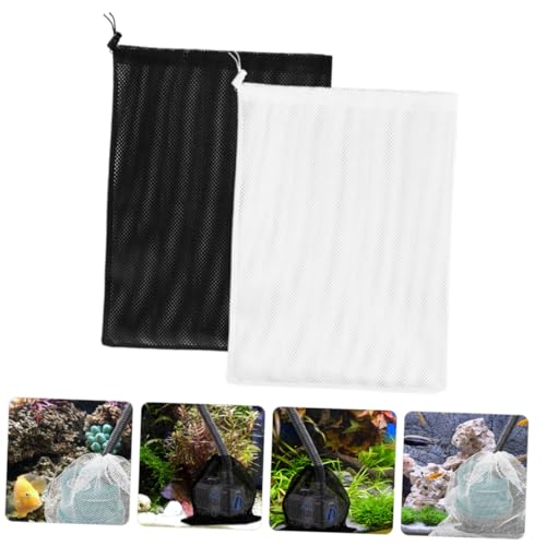 2 bolsas de malla para filtro de bomba de acuario miniatura 7