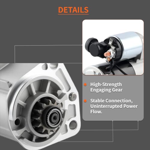 Motor de arranque compatible con Nissan Rogue 2008-2013, Rogue Select 2014-2015, Sentra 2007-2012, L4 2.5L, modelo BT153017 miniatura 5