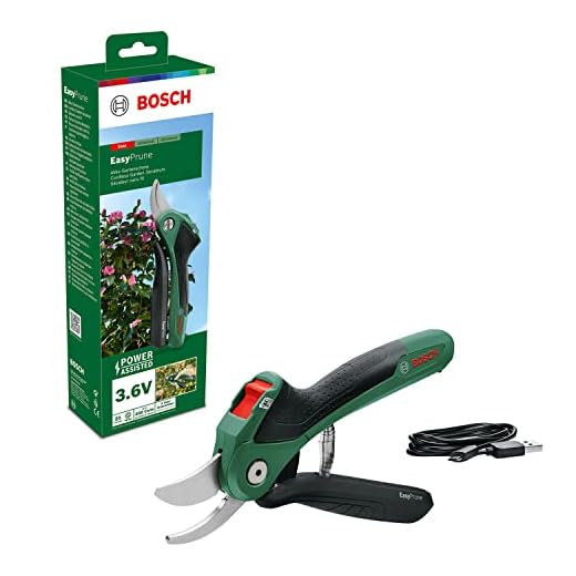 Bosch Home and Garden accutuinschaar EasyPrune (ingebouwde accu van 3,6 volt; 450 knipbewegingen per acculading; oplaadbaar met micro-USB-kabel; in kartonnen doos)