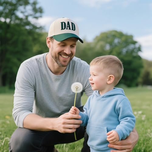 Image of Dad Hats for Men, Vintage Two Tone Hat, New Dad Gifts for Husband, Fathers Day Birthday Gifts from Daughter Son Wife